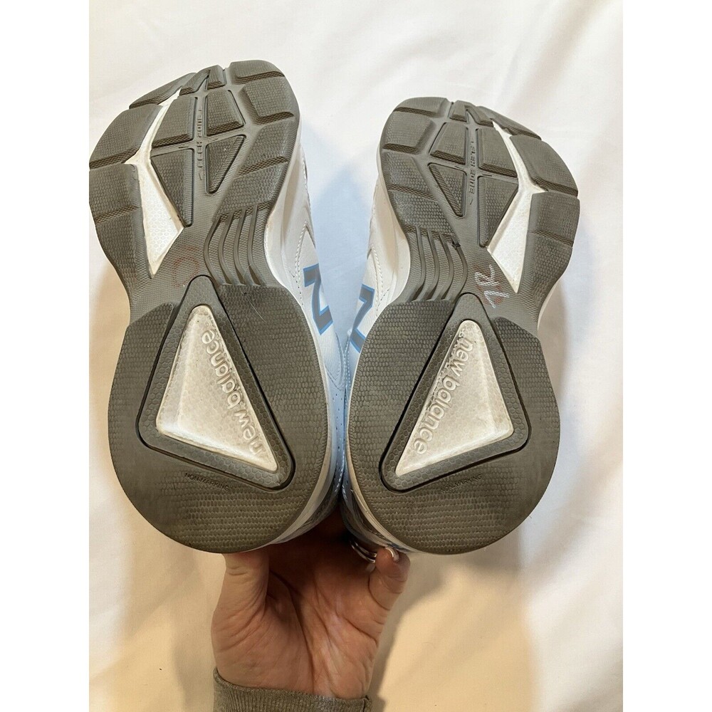 Womens Size 9.5 New Balance 409 WX409WB3 White Blue Silver Leather Cross Trainer - Picture 7 of 7